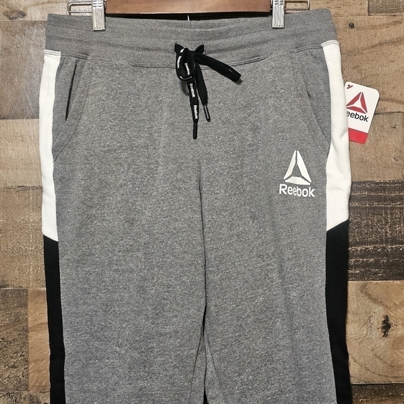 New Reebok women color block fleece Jogger Size M - Picture 3 of 8